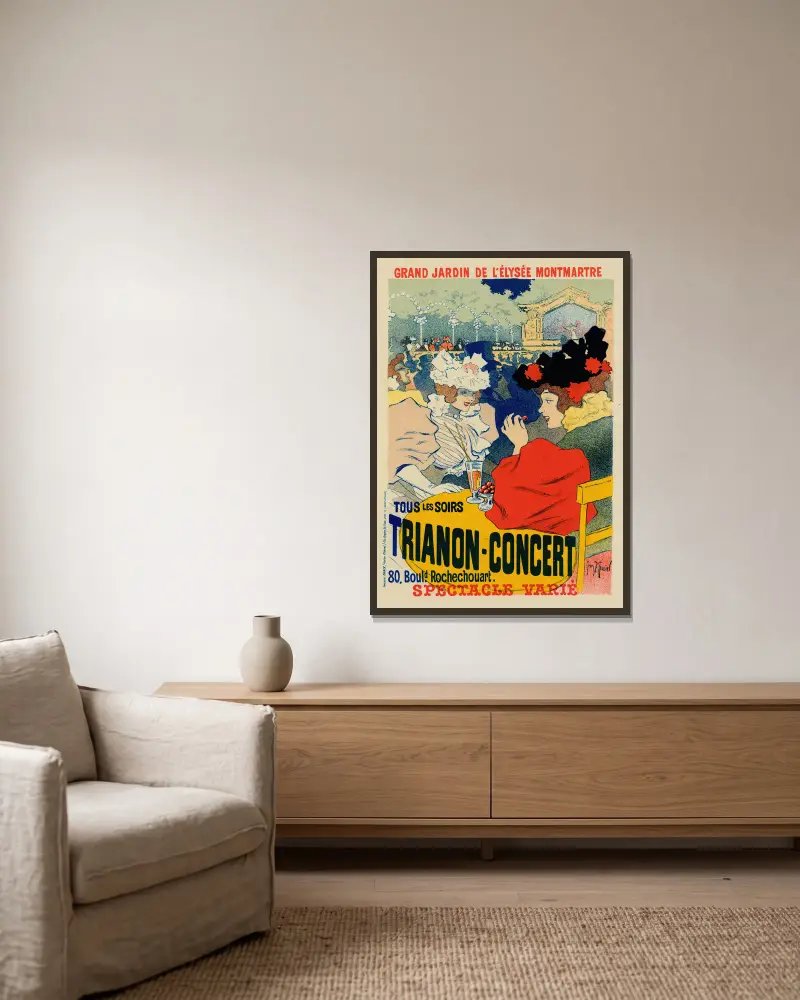 Trianon-Concert von Georges Meunier gerahmt an einer Wand
