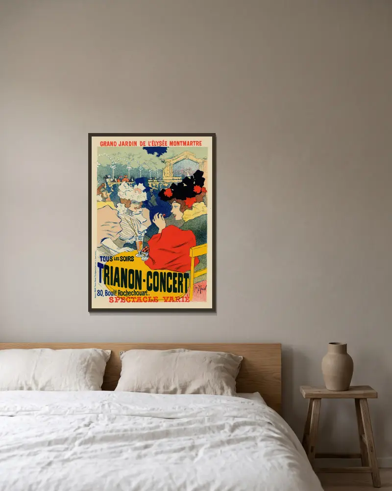 Trianon-Concert von Georges Meunier gerahmt an einer Wand