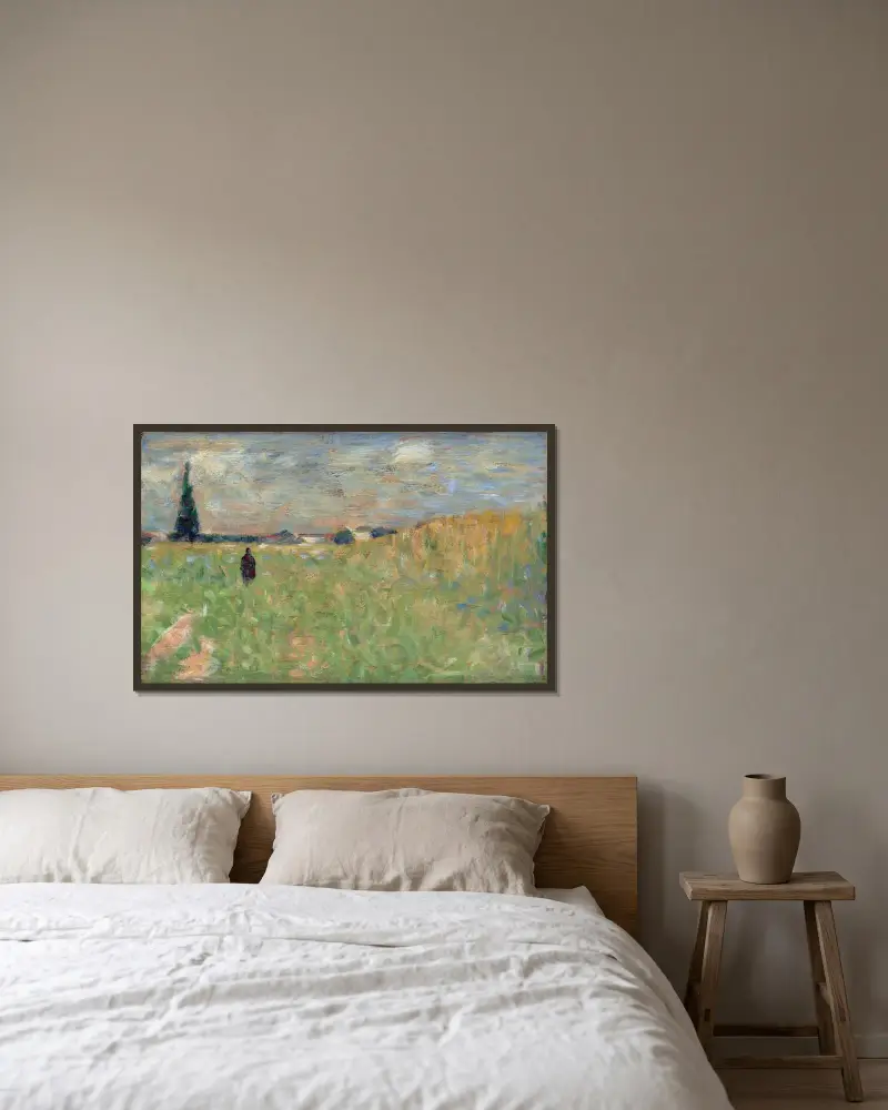 Letní krajina, Georges Seurat v rámu na stěně