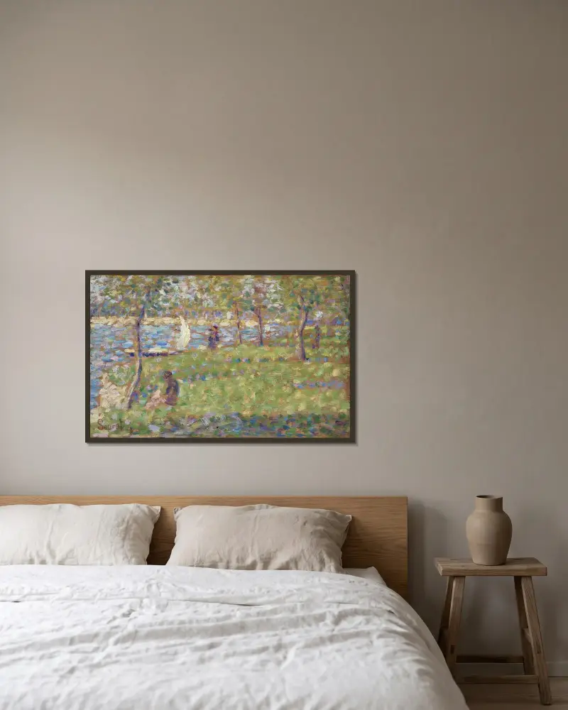 Studium do La Grande Jatte, Georges Seurat w ramie na ścianie