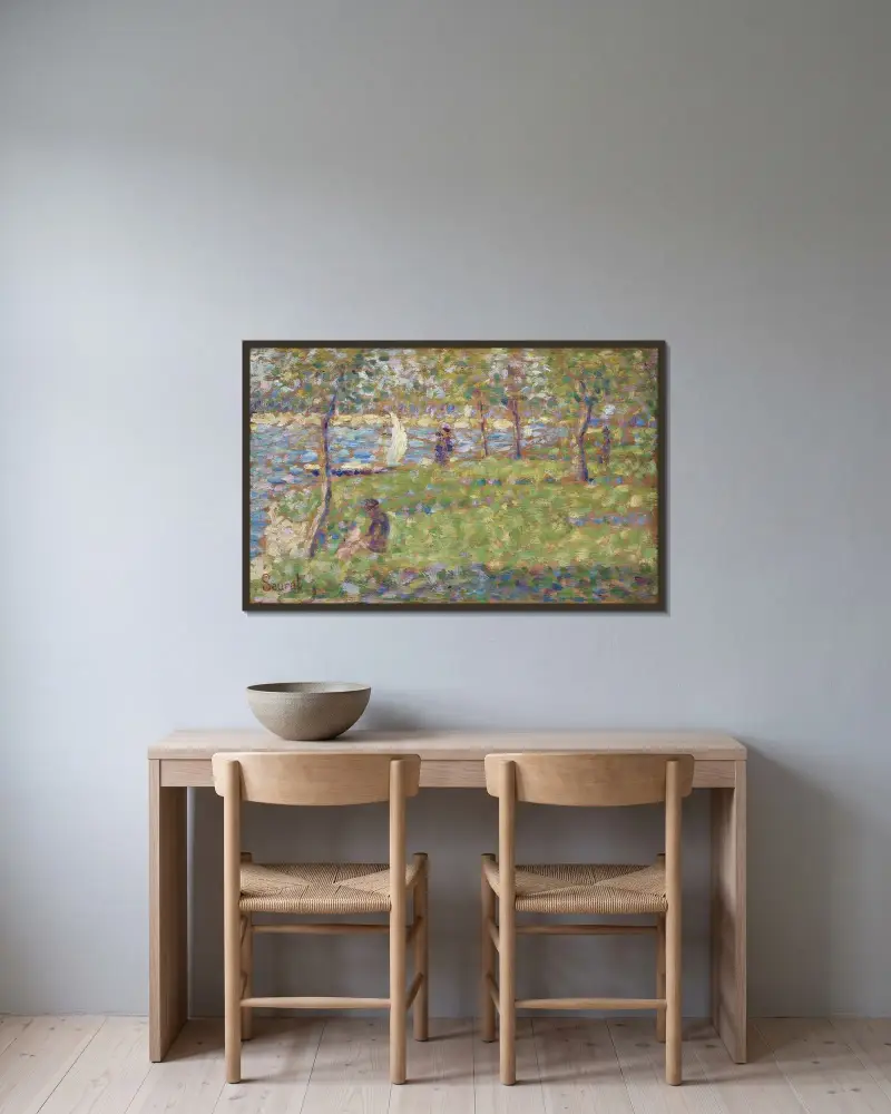 Studium do La Grande Jatte, Georges Seurat w ramie na ścianie