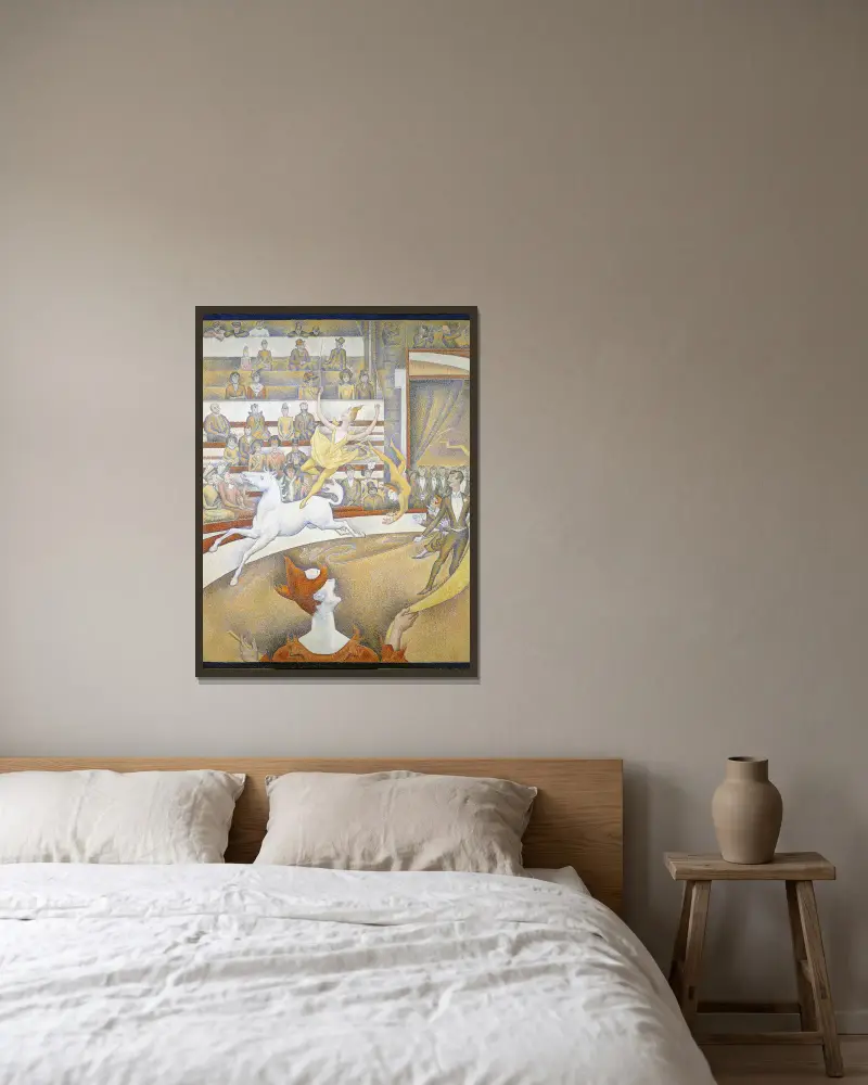 Cirkus, Georges Seurat v rámu na stěně