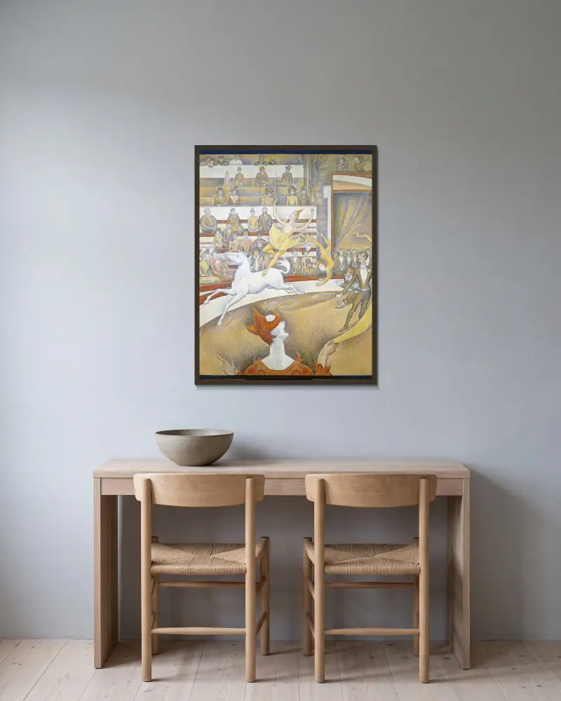 Cirkus, Georges Seurat v rámu na stěně