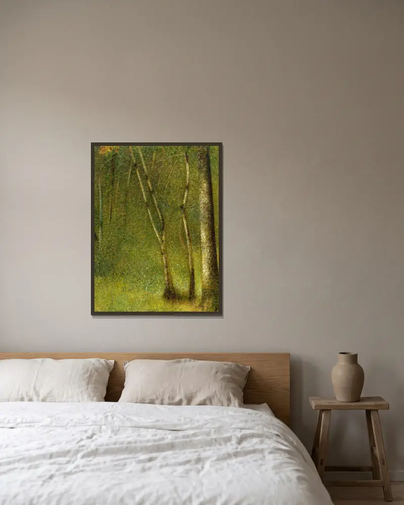Les u Pontaubert, Georges Seurat v rámu na stěně
