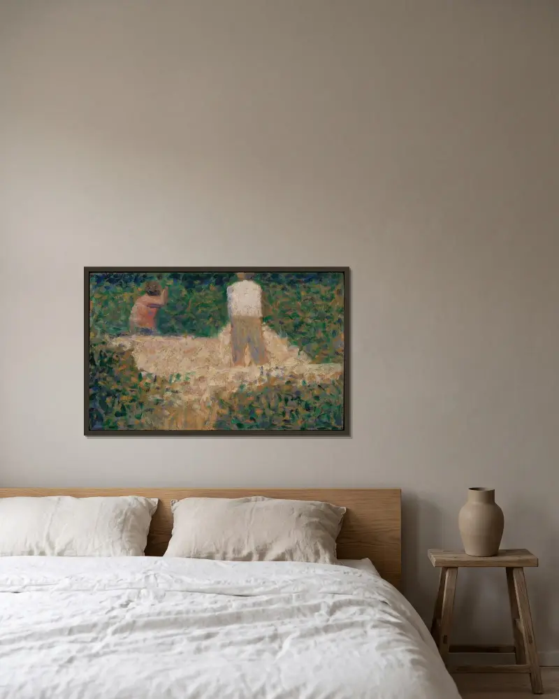 Dva lamači kamene, Georges Seurat v rámu na stěně