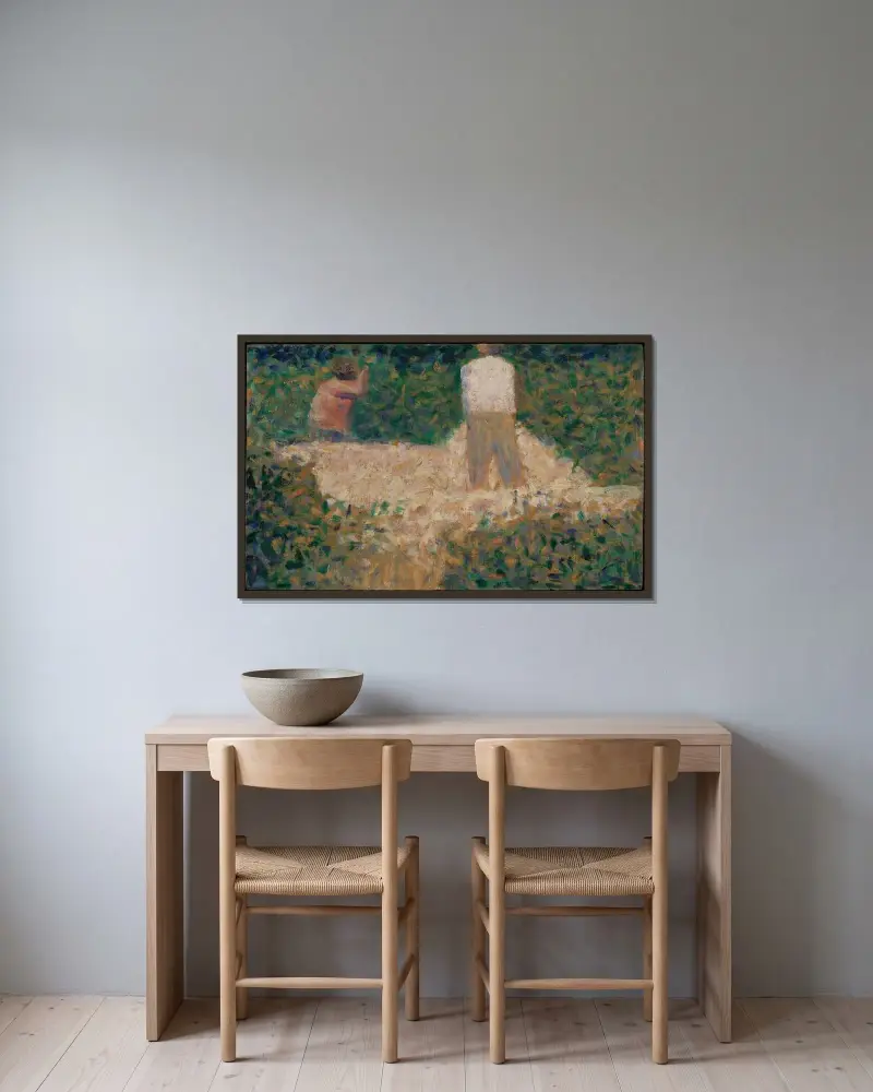 Dva lamači kamene, Georges Seurat v rámu na stěně