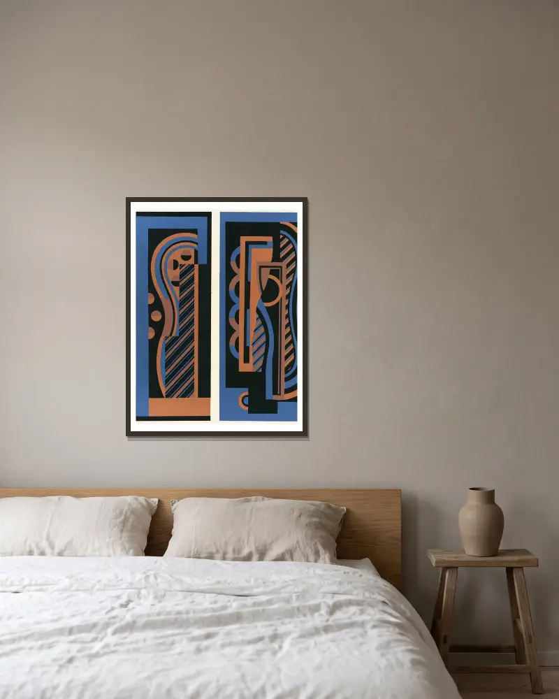 Collection decors et couleurs Pl.01 av Georges Valmier inramad på en vägg