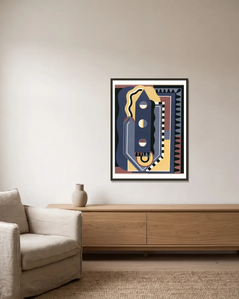 Collection decors et couleurs Pl.04 av Georges Valmier inramad på en vägg