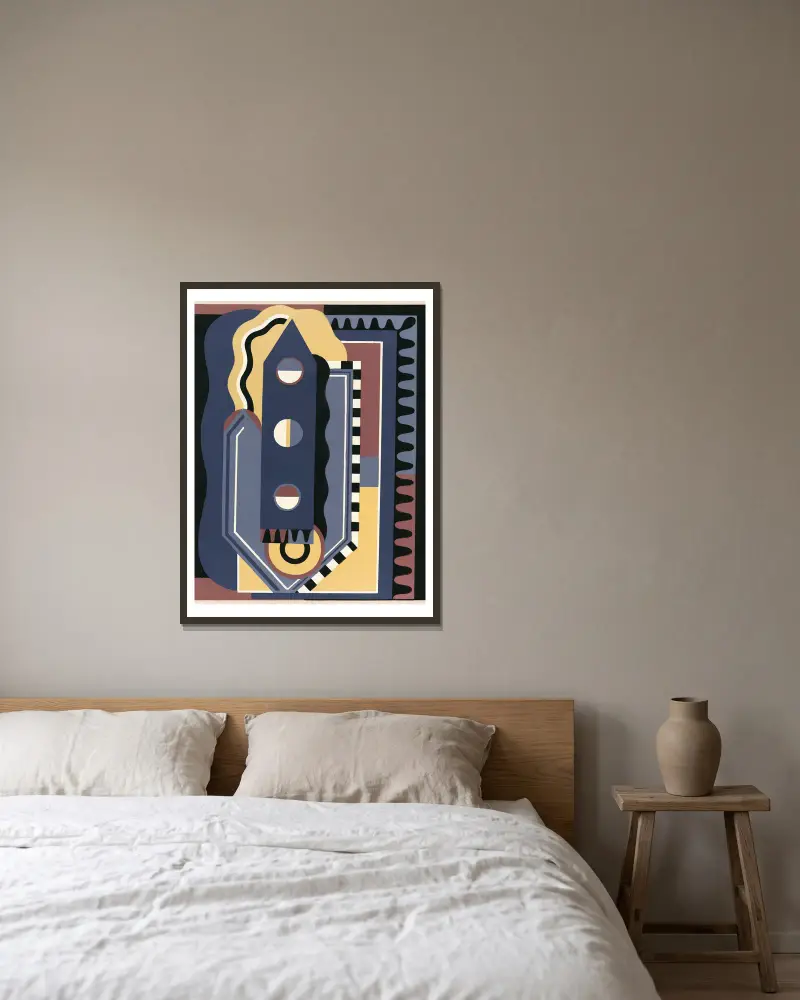 Collection decors et couleurs Pl.04 av Georges Valmier inramad på en vägg
