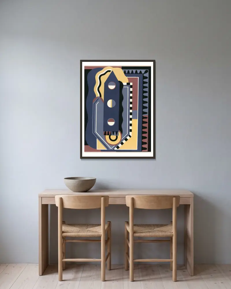 Collection decors et couleurs Pl.04 av Georges Valmier inramad på en vägg