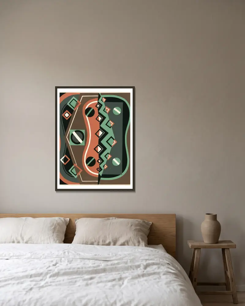 Collection decors et couleurs Pl.08 av Georges Valmier inramad på en vägg