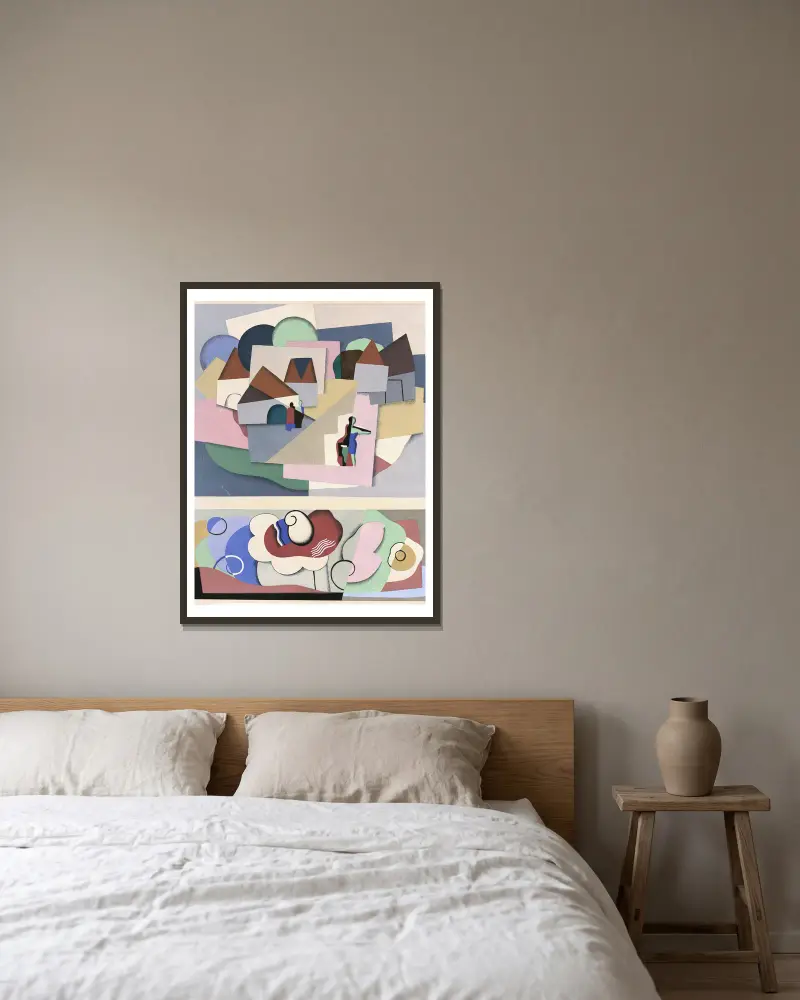 Collection decors et couleurs Pl.11 av Georges Valmier inramad på en vägg