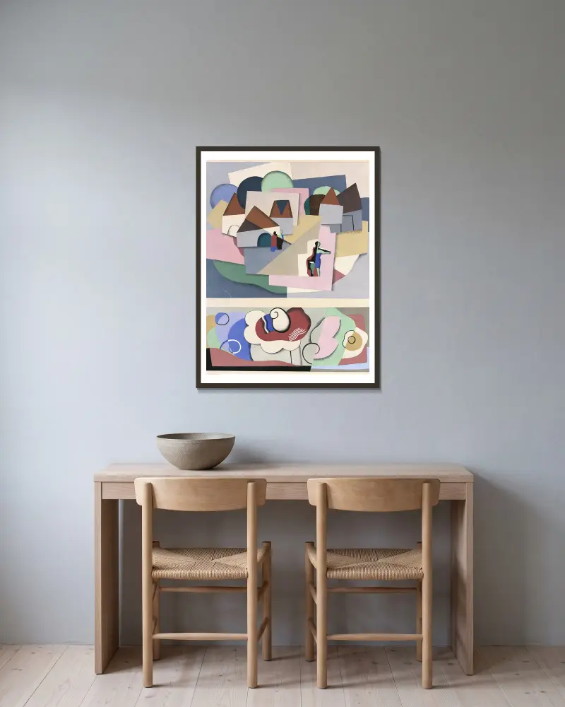 Collection decors et couleurs Pl.11 av Georges Valmier inramad på en vägg