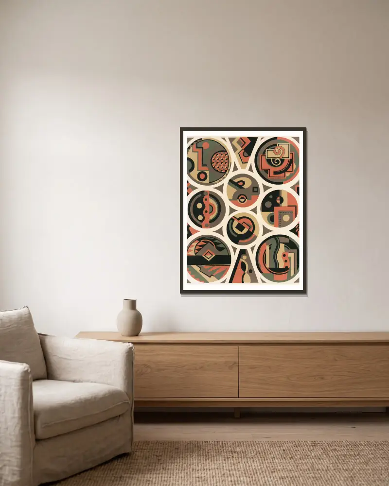 Collection decors et couleurs Pl.12 av Georges Valmier inramad på en vägg