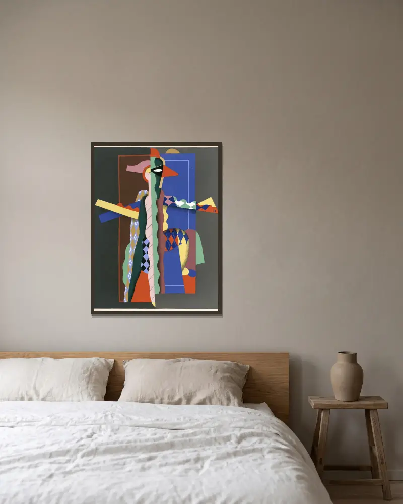 Collection decors et couleurs Pl.13 av Georges Valmier inramad på en vägg