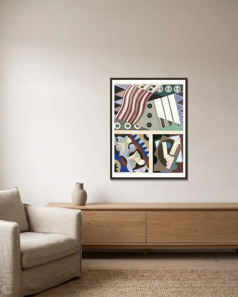 Collection decors et couleurs Pl.14 av Georges Valmier inramad på en vägg