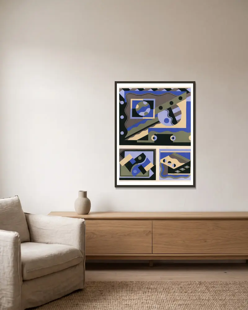 Collection decors et couleurs Pl.15 av Georges Valmier inramad på en vägg