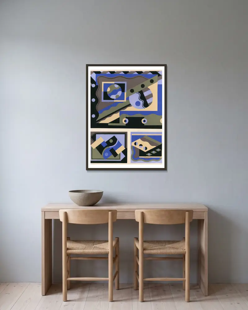 Collection decors et couleurs Pl.15 av Georges Valmier inramad på en vägg