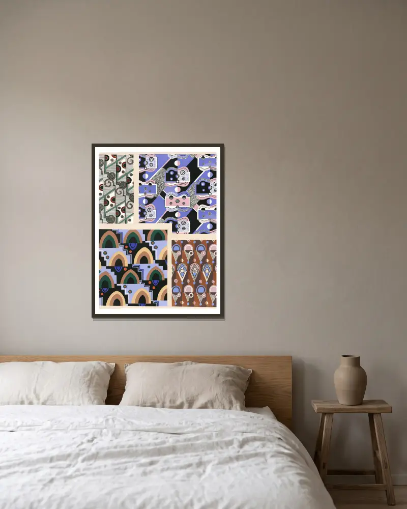 Collection decors et couleurs Pl.16 av Georges Valmier inramad på en vägg