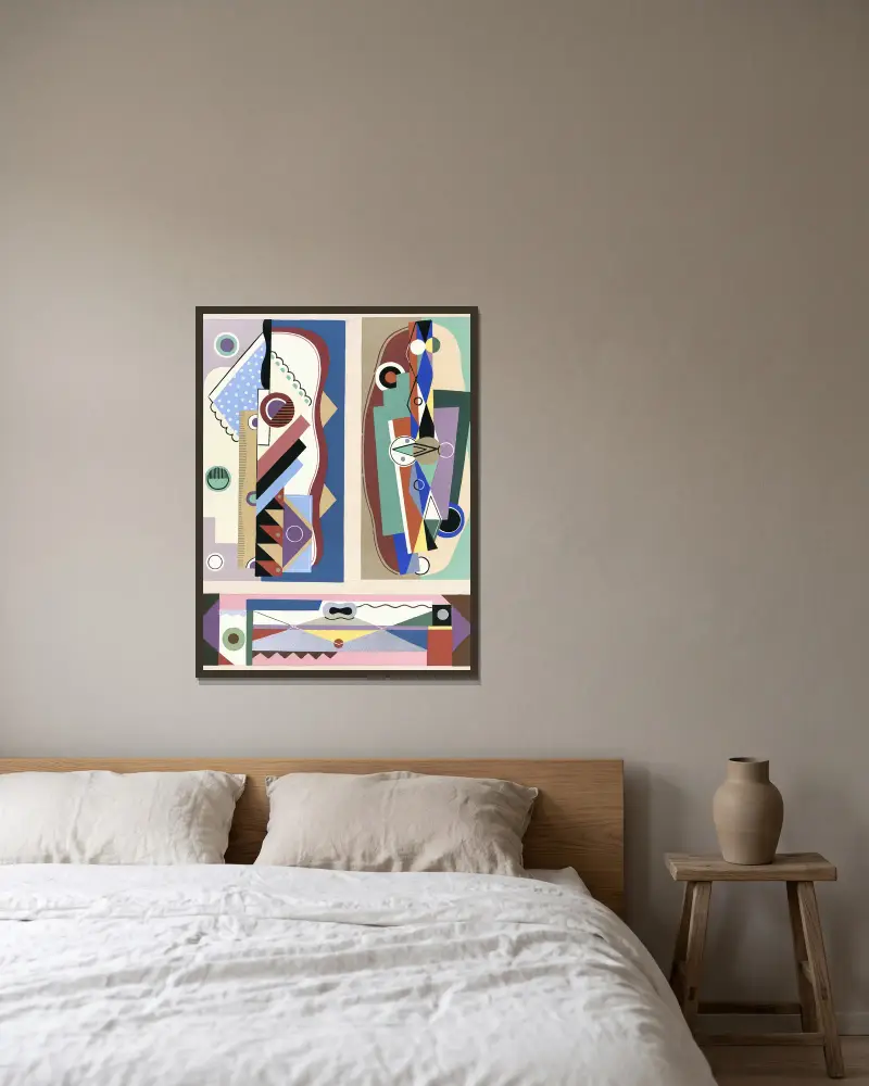 Collection decors et couleurs Pl.17 av Georges Valmier inramad på en vägg