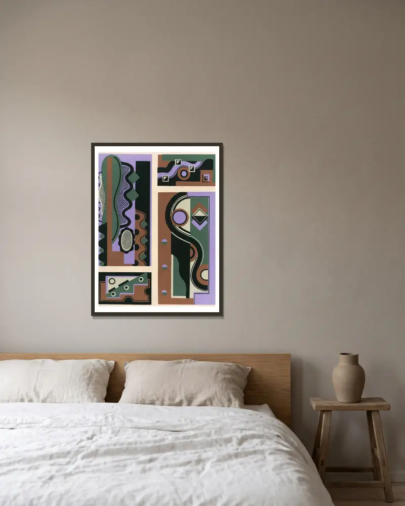 Collection decors et couleurs Pl.18 av Georges Valmier inramad på en vägg