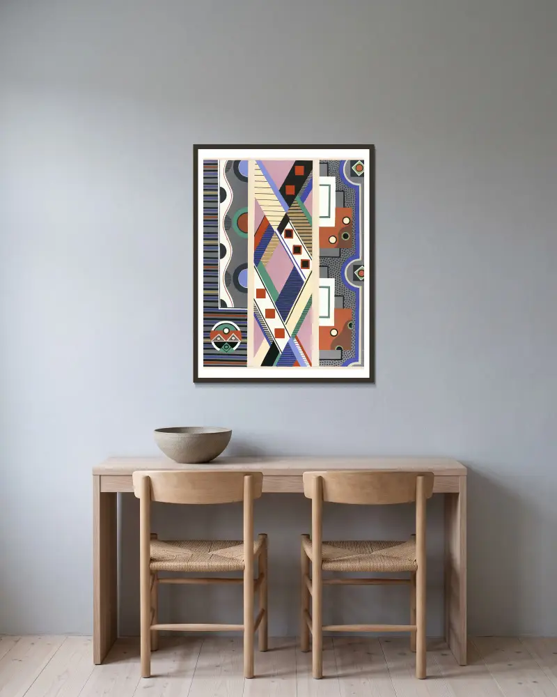 Collection decors et couleurs Pl.19 av Georges Valmier inramad på en vägg