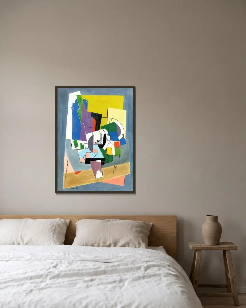 Composition av Georges Valmier inramad på en vägg