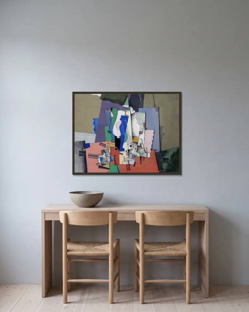 Geometrical still life II av Georges Valmier inramad på en vägg