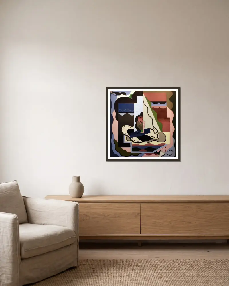 La Marina von Georges Valmier gerahmt an einer Wand