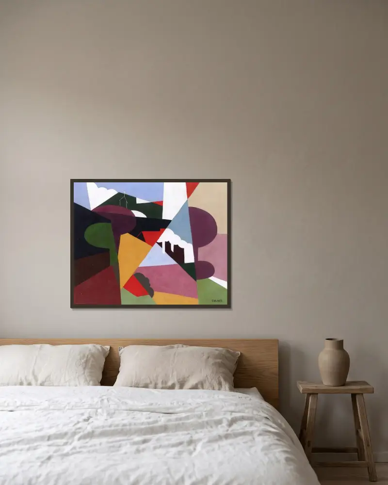 Landskap från La Ciotat av Georges Valmier inramad på en vägg