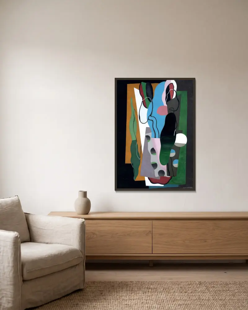 Tulipány, Georges Valmier v rámu na stěně