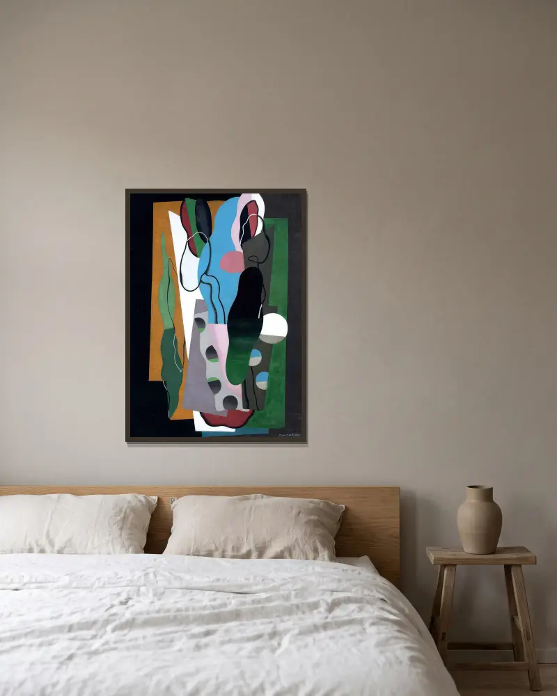 Tulipány, Georges Valmier v rámu na stěně
