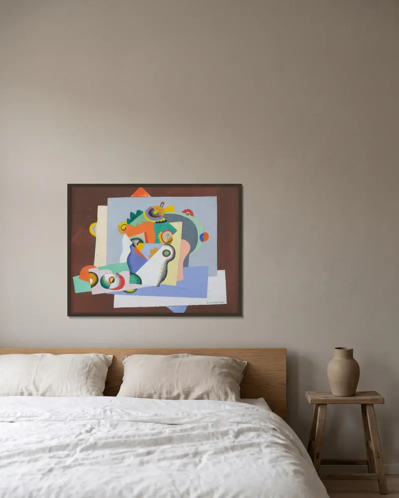 Zátiší, 1926, Georges Valmier v rámu na stěně