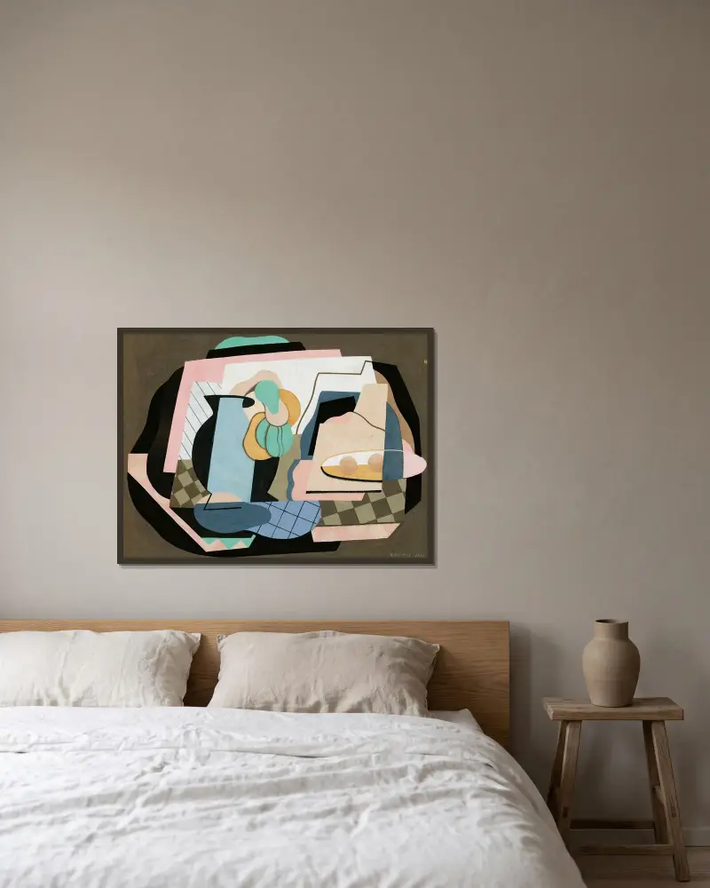 Stilleben av Georges Valmier inramad på en vägg