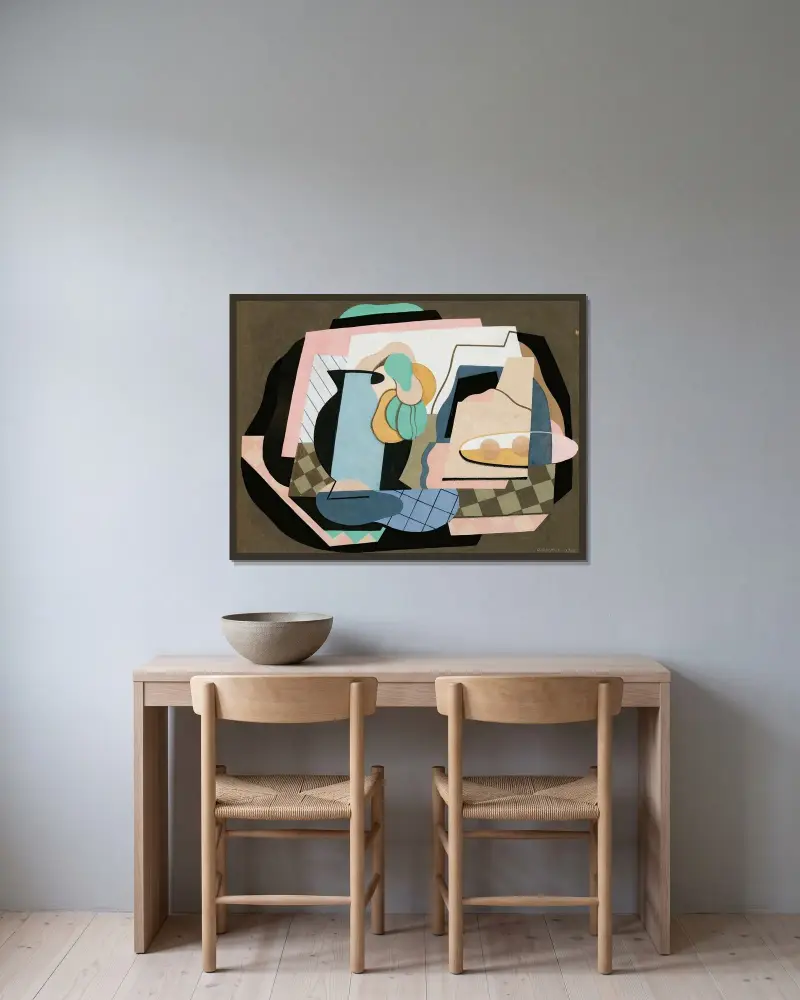 Stilleben av Georges Valmier inramad på en vägg