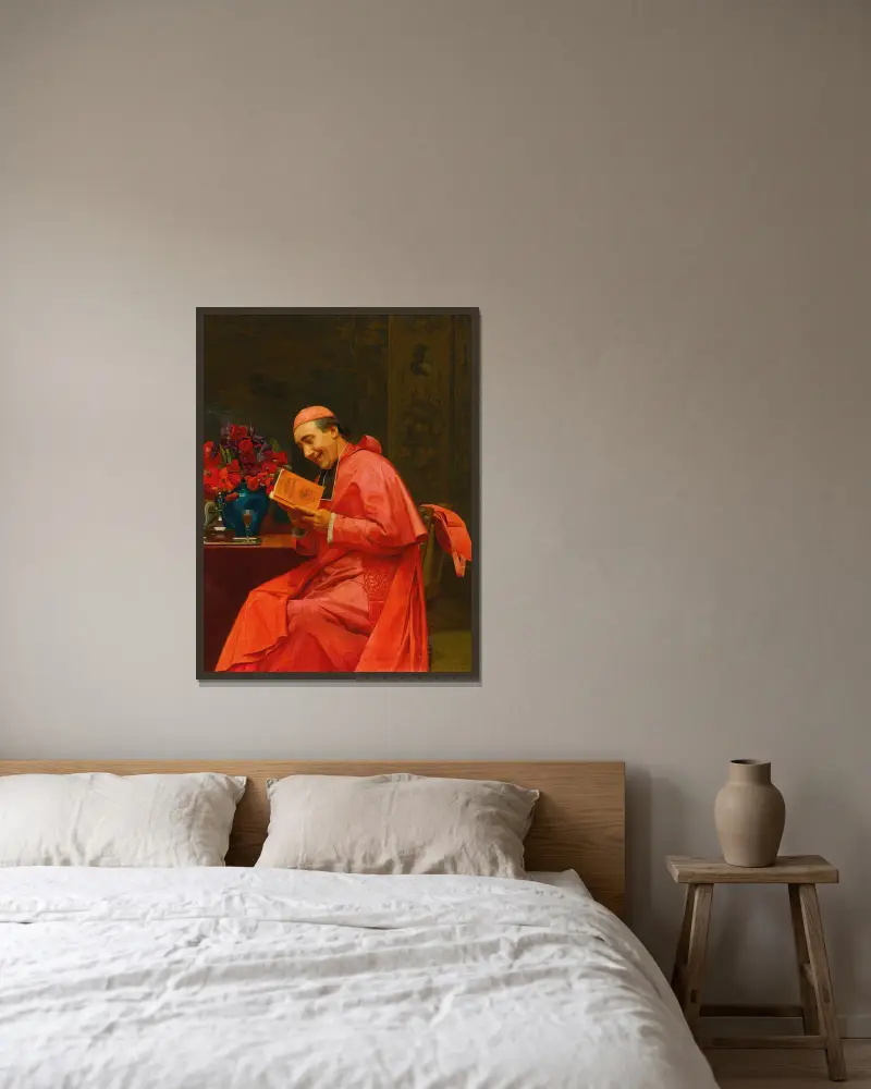 Zábavné čtení, Jehan Georges Vibert v rámu na stěně
