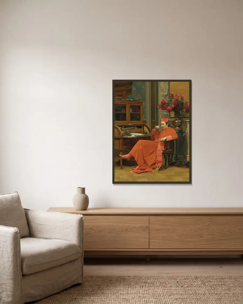 Eureka von Jehan Georges Vibert gerahmt an einer Wand