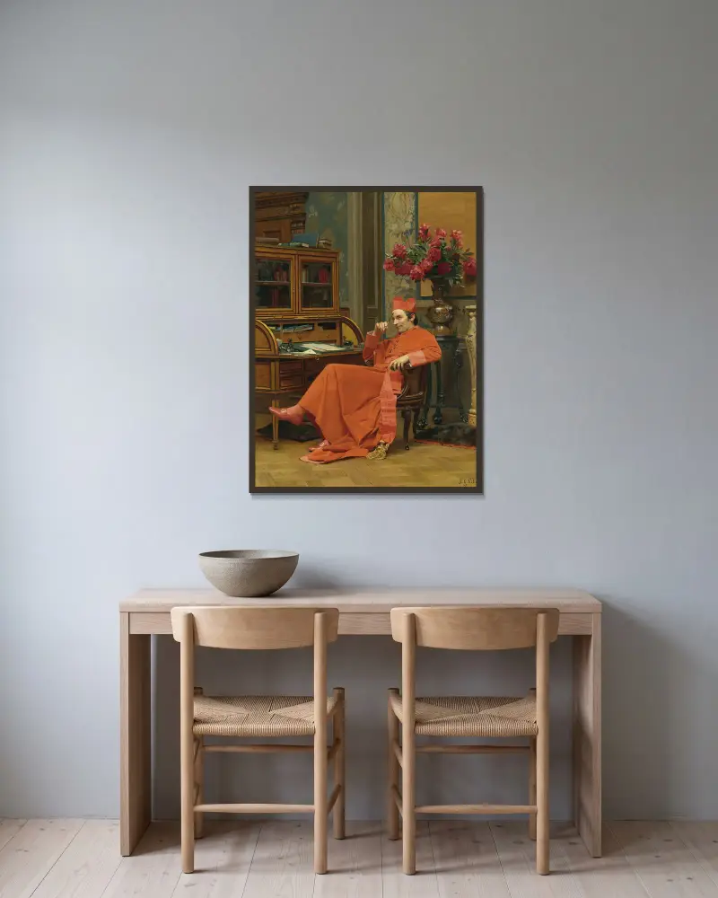 Eureka von Jehan Georges Vibert gerahmt an einer Wand