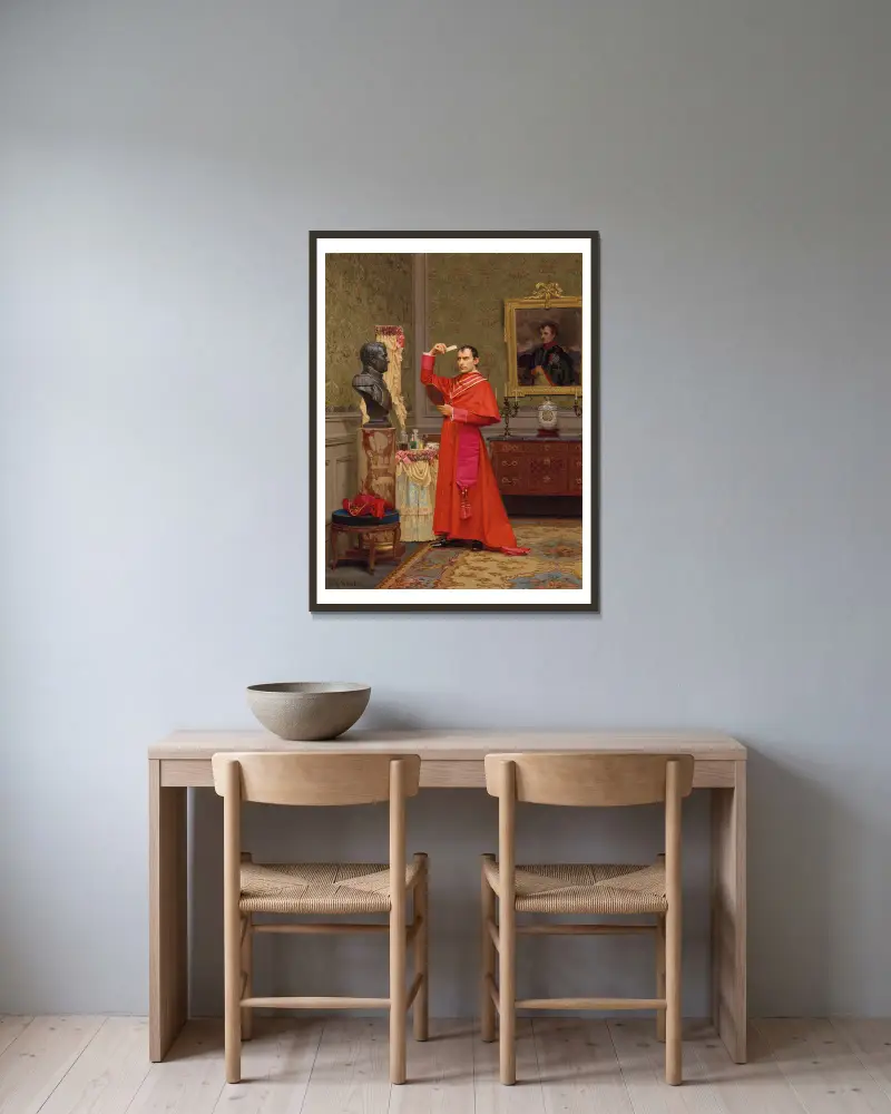 Srovnání, Jehan Georges Vibert v rámu na stěně