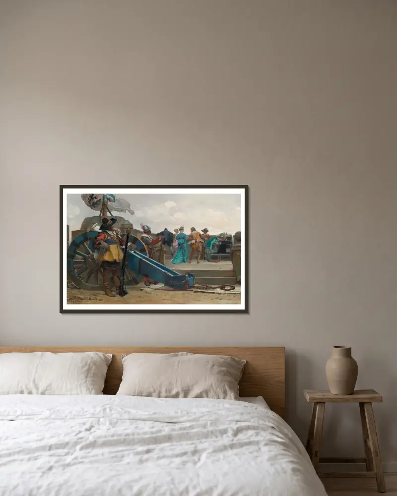 Auf der Festungsmauer von Jehan Georges Vibert gerahmt an einer Wand