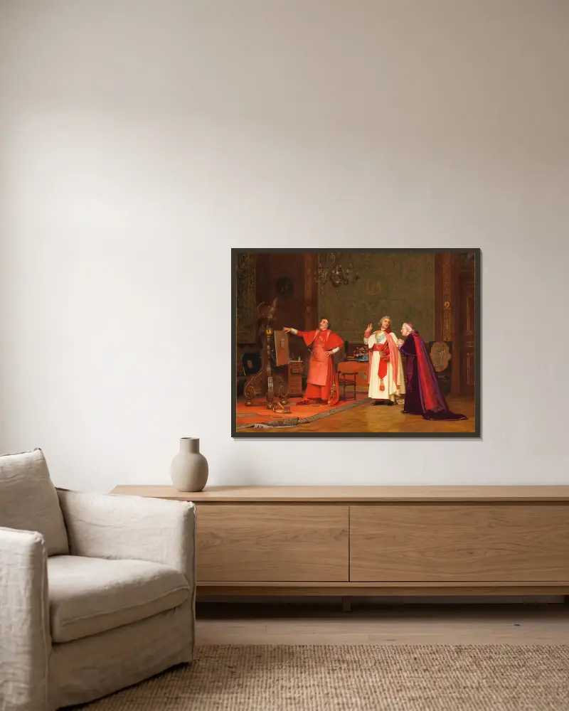 Maloval sám sebe, Jehan Georges Vibert v rámu na stěně