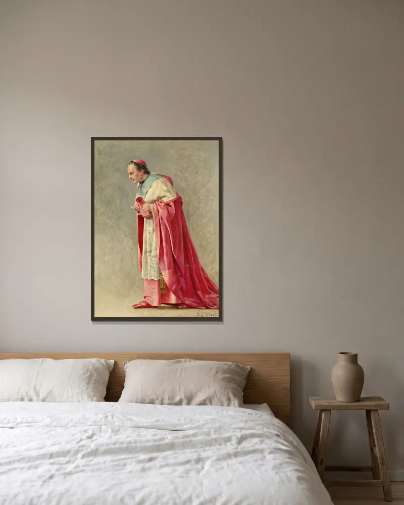 Kardinálen, Jehan Georges Vibert v rámu na stěně