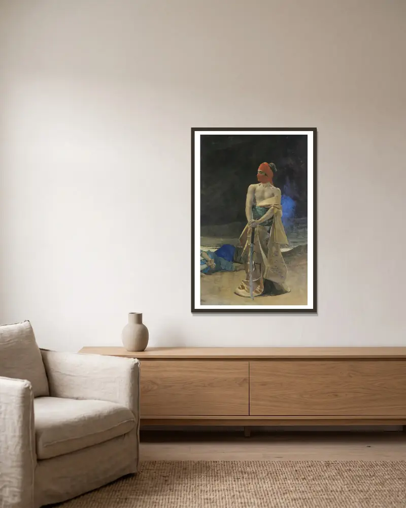 Vítězný bojovník, Jehan Georges Vibert v rámu na stěně