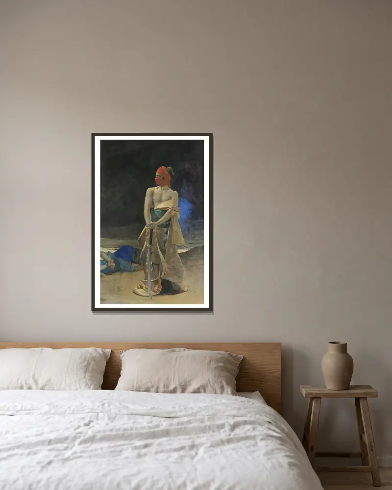 Vítězný bojovník, Jehan Georges Vibert v rámu na stěně