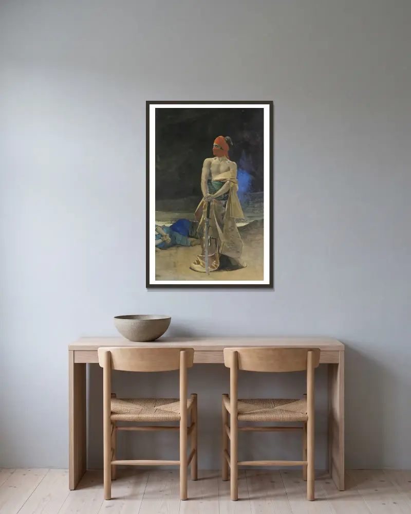 Vítězný bojovník, Jehan Georges Vibert v rámu na stěně