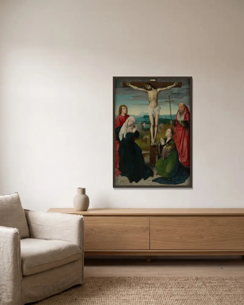 Ukřižování, Gerard David v rámu na stěně