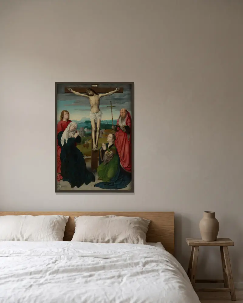 Ukřižování, Gerard David v rámu na stěně