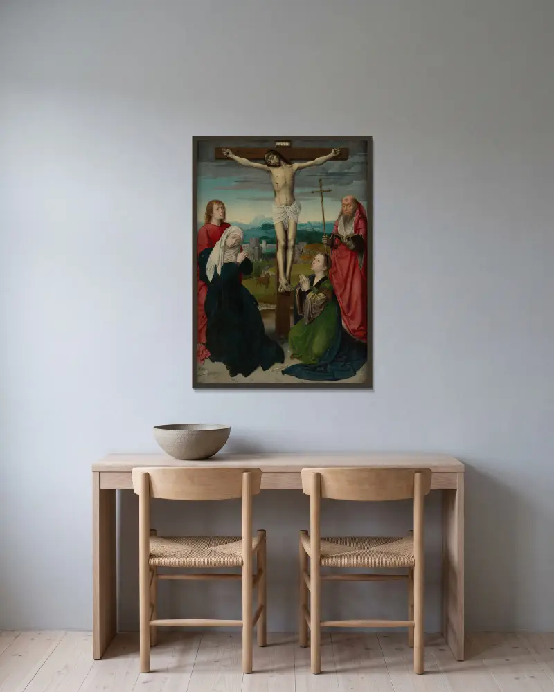 Ukřižování, Gerard David v rámu na stěně