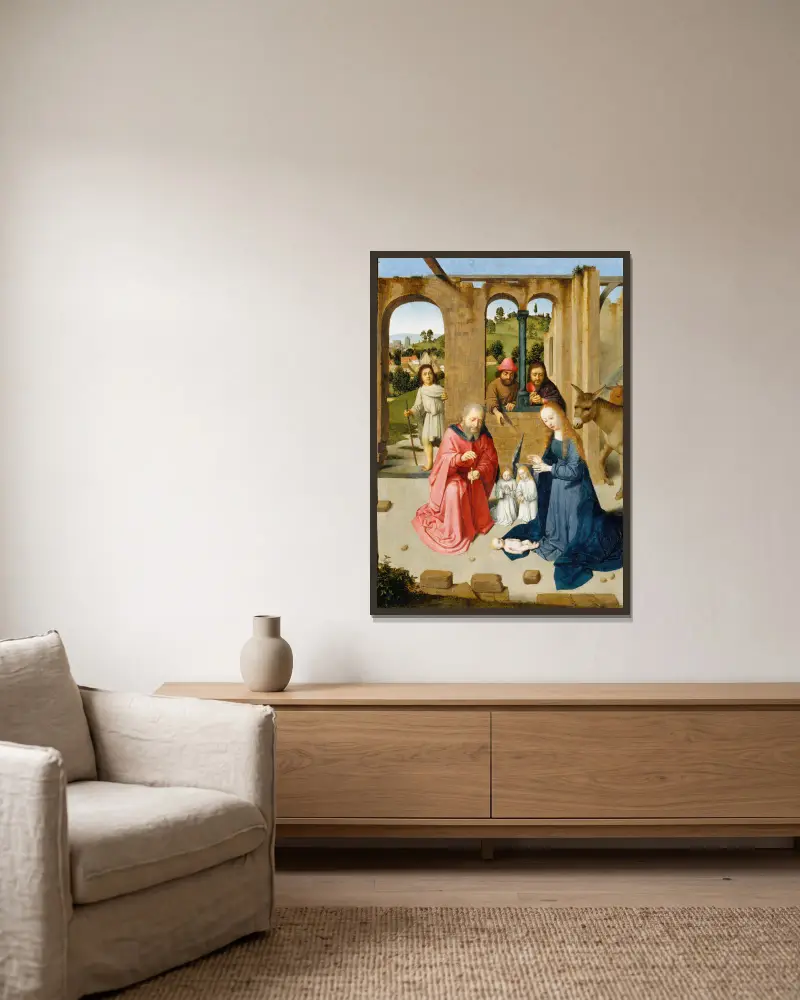 Narození Krista – Nr. 1, Gerard David v rámu na stěně