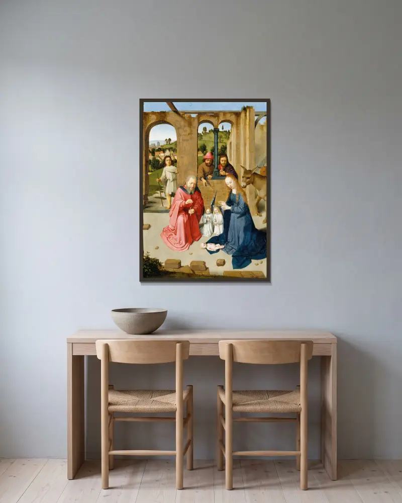 Narození Krista – Nr. 1, Gerard David v rámu na stěně